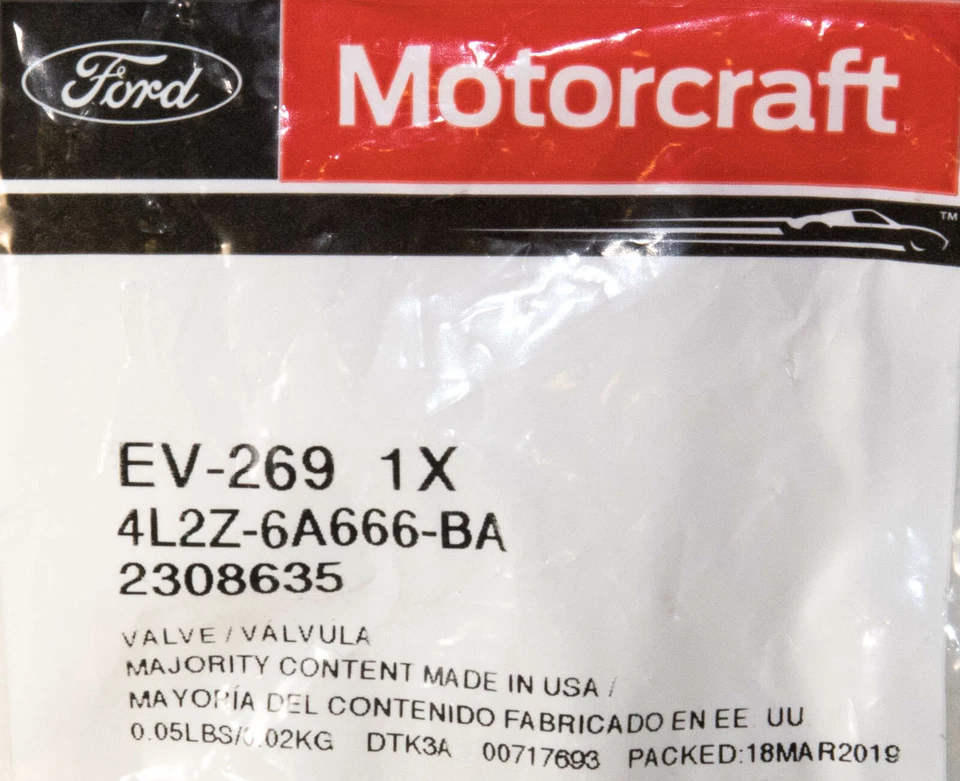 NUEVO FABRICANTE DE EQUIPOS ORIGINALES 2004-2020 Ford Mustang serie F EV-269 PCV válvula cárter ventilación Foto 3 de 4