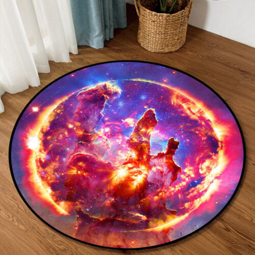 3D Round Nebula Galaxy Non-slip Livingroom Kitchen Bathroom Floor Mat Rug Carpet - Picture 64 of 71