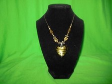 Handcrafted Art Glass Necklace with Light Green Heart Pendant