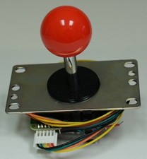 Japan Sanwa Joystick Vermilion Ball Top  5 Pin Harness Arcade Parts JLF-TP-8YT