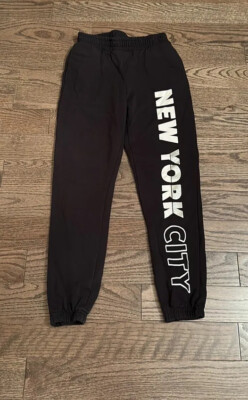 H&M KIDS NEW YORK CITY SWEATPANTS, SIZE 12Y