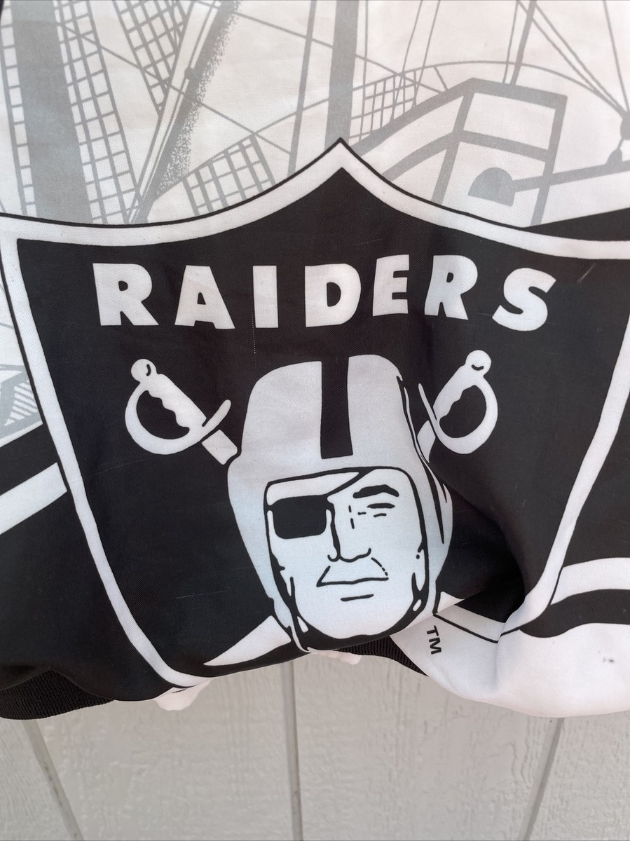 90s Chalk Line™️ LOS ANGELES RAIDERS™️ Vintage 90s Oakland Raiders Satin Jacket by Chalk Line Los