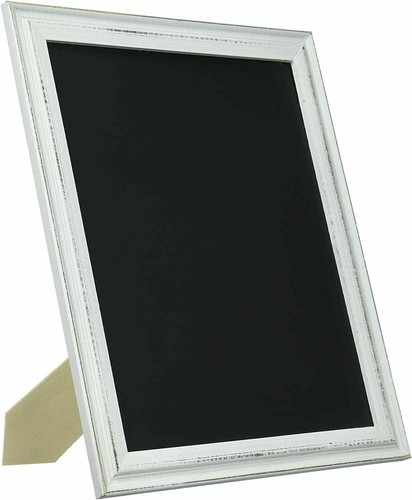 2 David Tutera Chalkboard Frame White Wash 7.5 x 9.5 inches chalkboard surface.  - Picture 1 of 4
