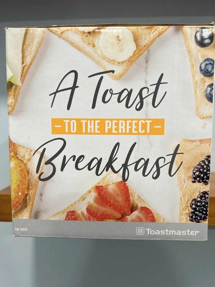 Tostadora TOASTMASTER NUEVA EN CAJA 2 rebanadas ranura ancha Cool Touch negra NUEVA falta UPC Foto 3 de 4