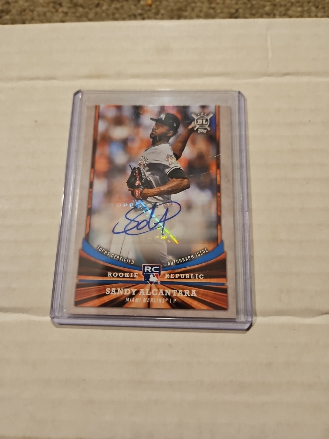Sandy Alcantara 2018 Topps Big League Rookie Republic Auto Miami Marlins #RR-SA