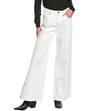 Johnny Was Braided Wide Leg Jeans Women's Size 25 White Retail 278 NWT
