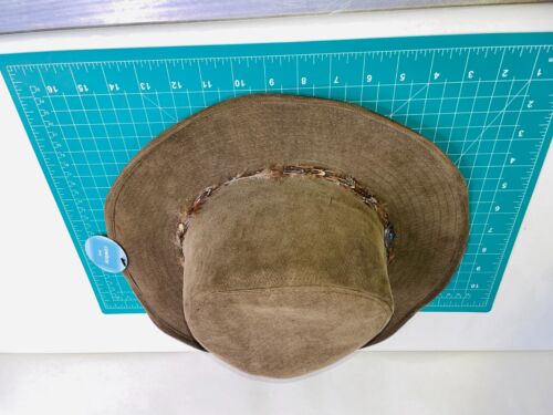 Vintage Flechet Western Cowboy Hat Turquoise Embelished Feather Jewelry - Picture 2 of 14