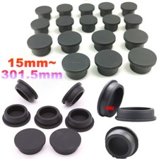Black Hole Plugs End Caps Round Silicone Rubber Blanking Seals Bung 15mm 301.5mm