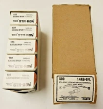 T&B STA-KON LOCKING SPADE TERMINAL 14RB-6FL BOX OF 500 