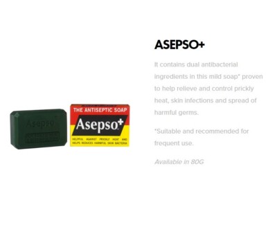 3x ASEPSO+ The Antiseptic Soap 80g US Free Tax | eBay