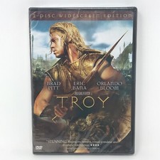 Troy DVD, 2005, 2-Disc Set, Widescreen Brad Pitt Eric Bana Diane Kruger Sealed