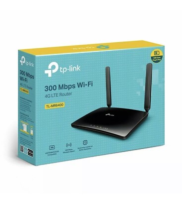 TP-LINK TL-MR6400 Wi-Fi N300+4LAN Wireless Router Mobile Data SIM LTE 4G