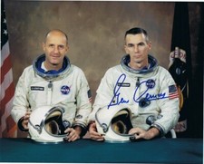 Eugene Cernan (1934-2017) - Ostatni człowiek na księżycu, sygn. zdjęcie załogi bliźniąt