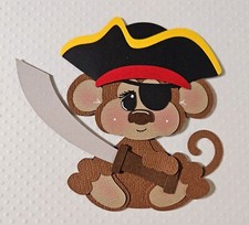 Pirate Monkey. Scrapbook, Card making Paper Piecing