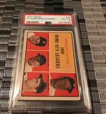 PSA 4 1960 Topps, AL HOME RUN LEADERS, Great Color, No Creases Tough Grade