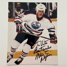 Mark Napier Signed Edmonton Oilers 8x10 Photo
