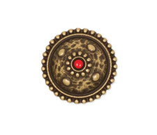 Caspian Concho Antique Brass Plate 1" Tandy Leather 7151-23