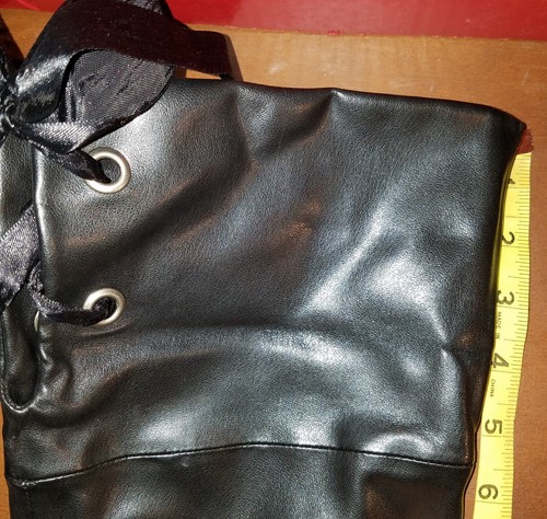 Schwarze knie-/überschenkelhohe Stiefel mit Band von Style & Co., Größe 7,5, neu ohne Karton - Bild 7 von 8