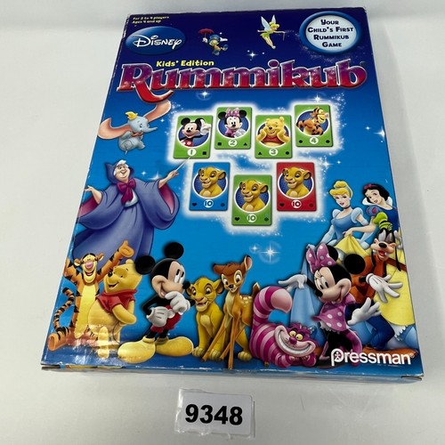 Disney Kids Edition Rummikub - Pressman Ages 4+ Missing 1 Card/Tile READ