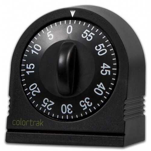 6012 COLORTRAK 60 MINUTE DIAL TIMER – BLACK Easy to operate, accurate mechanism