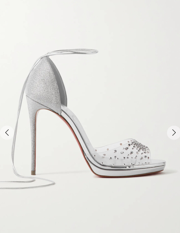 Christian Louboutin Degratina Frou 120 Glittered Leather