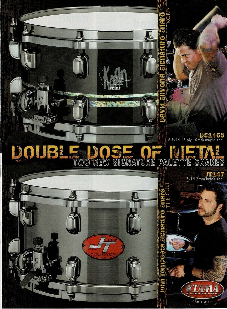 TAMA DRUMS - DAVID SILVERIA of KORN / JOHN TEMPESTA - 2006 Print