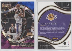 2020 Panini Select Courtside Blue White Purple Cracked Ice Prizm Anthony Davis