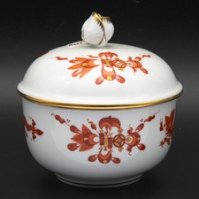 8 cm � - Meissen 1. Wahl Sugar Bowl New Cutout Court Dragon Red