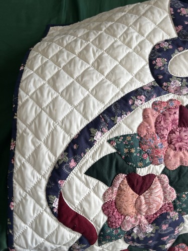 Amish Wall Hanging / Small throw/ Crib Quilt 43x43 Hearts - Bild 10 von 17