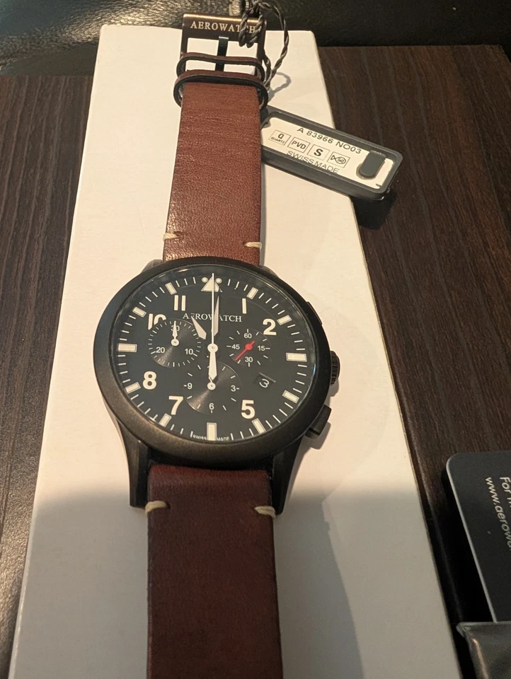 Aerowatch Cuarzo Cronógrafo PVD Negro Foto 2 de 4