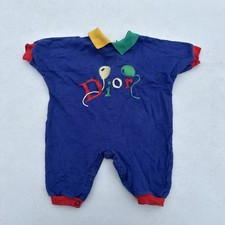 VTG Baby Dior Romper 1990s Luxury Infant Colorblock Logo One Piece Cotton EVC