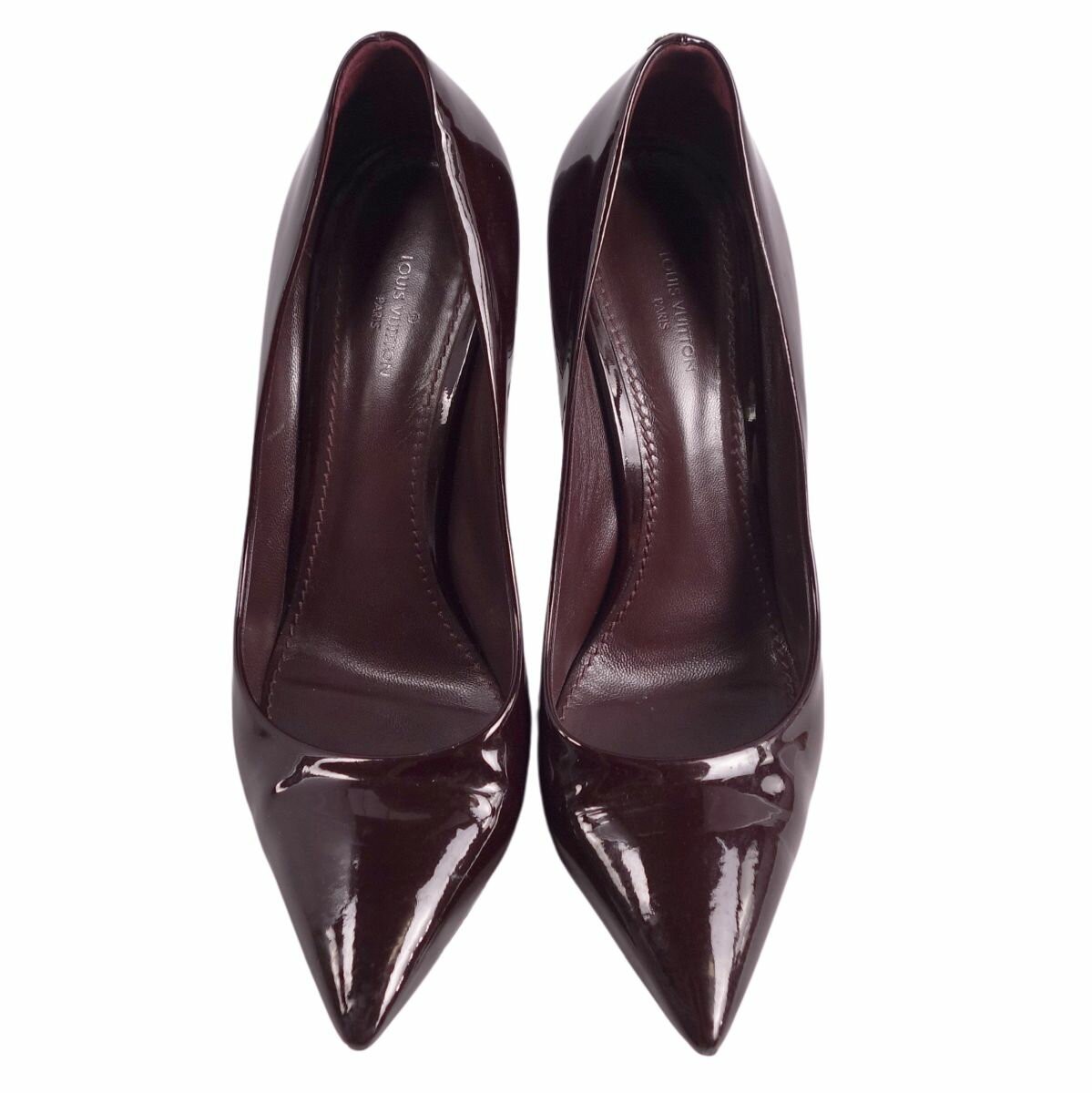 Louis Vuitton Shoes Pumps Heel EU 36.5 US 6.5 Patent Leather Bordeaux Authentic thumbnail 5