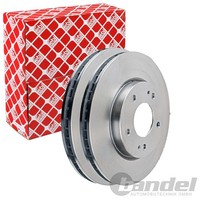2X febi Bremsscheiben Ø276Mm Vorne Passend FÜR Mitsubishi Lancer Outlander Space