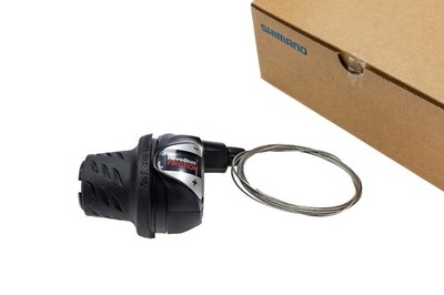 Shimano 3-fach Revoshift Drehgriff Schalter Microraster Shifter inkl. Schaltzug
