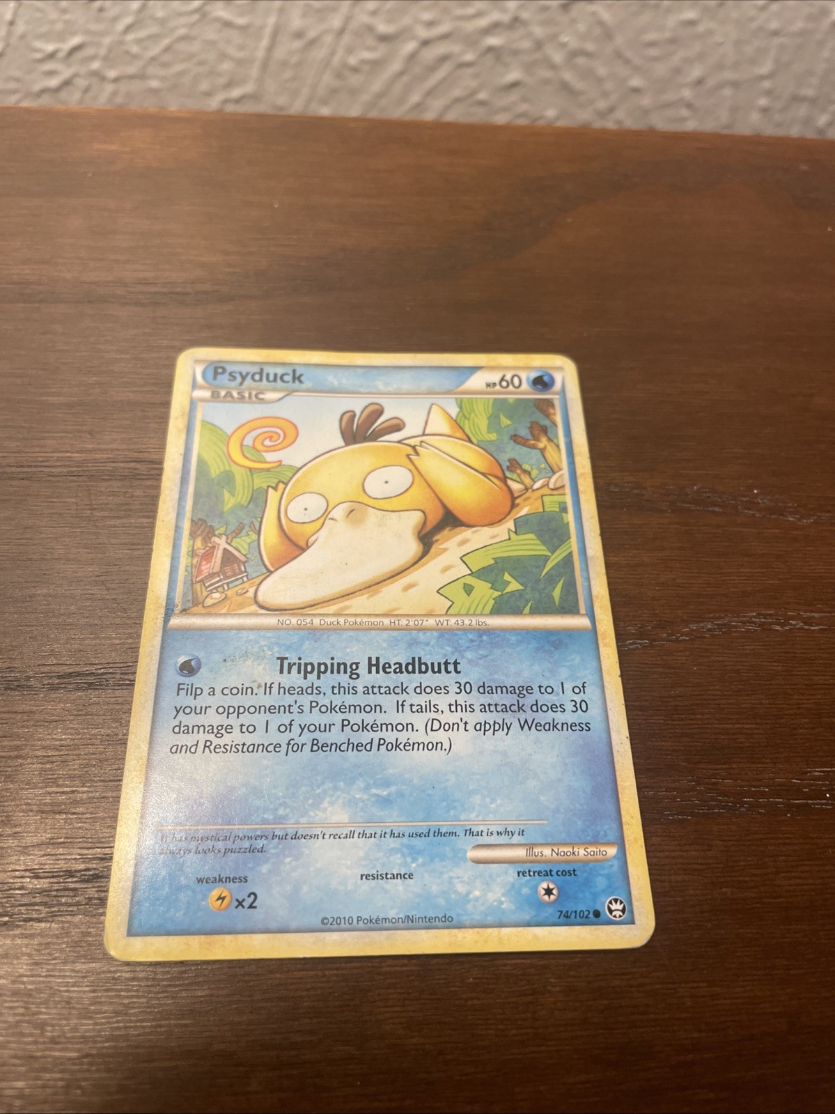 Pokemon TCG Cards Psyduck 74/102 HGSS Triumphant