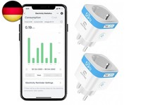 Eightree Wlan Steckdose 5Ghz, Smart Steckdose Mit Strommessung, 2Er Pack