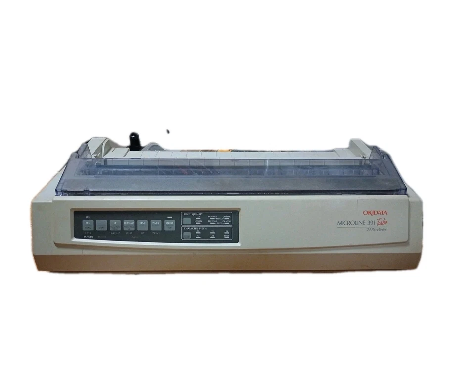 Oki MICROLINE 391 Turbo(GE7300A) 24-Pin Mono Dot Matrix Impact Form Printer  - Image 3 of 4
