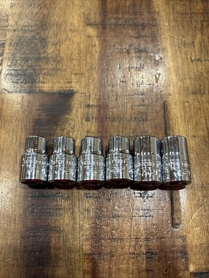 Proto 3/8  (4pc) And 7/16  (2pc) 3/8'' Drive 12 Point Shallow Sockets USA SAE