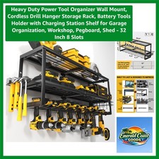 Heavy Duty Power Tool Organizer Wall Mount, Cordless Drill Hanger Storage Rac...