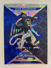 Jacob Misiorowski 2025 Panini Crusade (RC,SP) Blue & Silver Ice Prizm #98