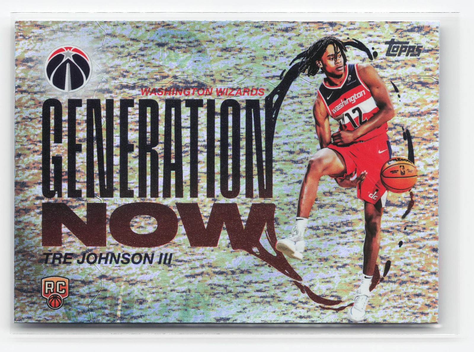 TRE JOHNSON III #GN-6 RC 2025-26 TOPPS WIZARDS GENERATION NOW HOLO FOIL