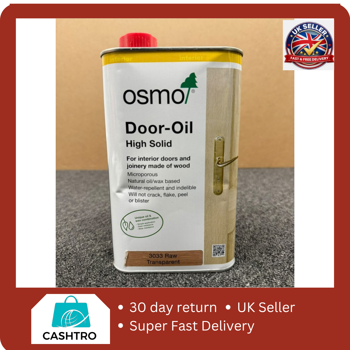 Osmo Door Oil Raw Transparent Matt 1L - Image 6