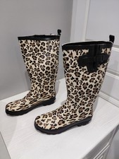 Wellies wellingtons long wide ladies girls fashion patterned 4-8