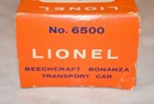 ORIGINAL EMPTY BOX FOR LIONEL 6500 BEECHCRAFT BONANZA TRANSPORT CAR - POSTWAR — photo 4