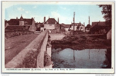 41 HUISSEAU LE COSSON - le pont et la route de moree