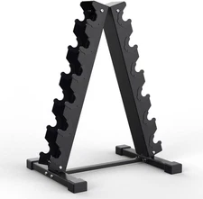 Dumbbell Rack Stand Weight Rack for Dumbbells Compact A-Frame Home Gym 6 tier