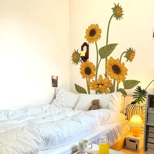 Large Scale Flowers Peel and Stick Removable Self-Adhesive PVC Bedroom Wallpaper - Picture 16 of 36