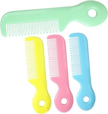 4Pcs Newborn Hair Comb Baby Round Teeth Combs Wide Tooth Multi-colored
