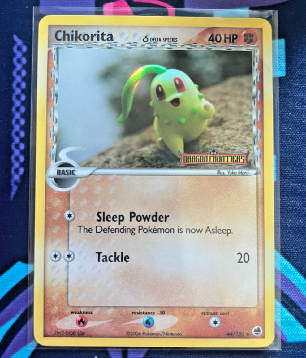 Chikorita 44/101 Reverse Holo Stamp Dragon Frontiers - Pokemon Card