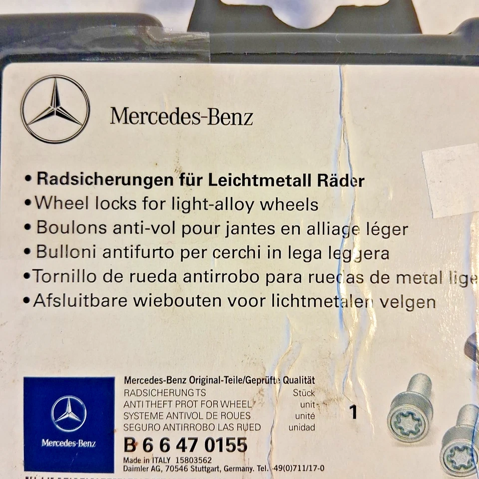 Cerraduras de rueda para llantas de aleación ligera Mercedes-Benz B66470155 Foto 2 de 4